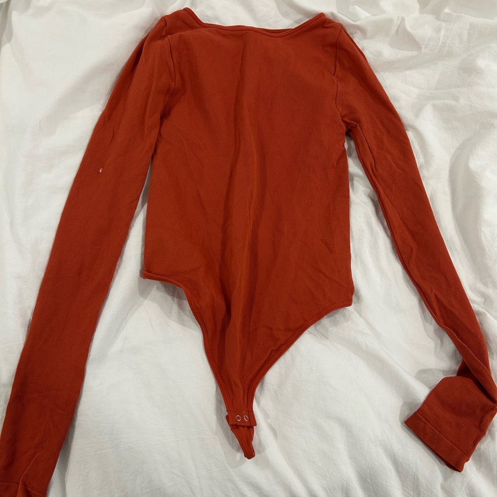 Free People Women's Rust Long Sleeve Bodysuit